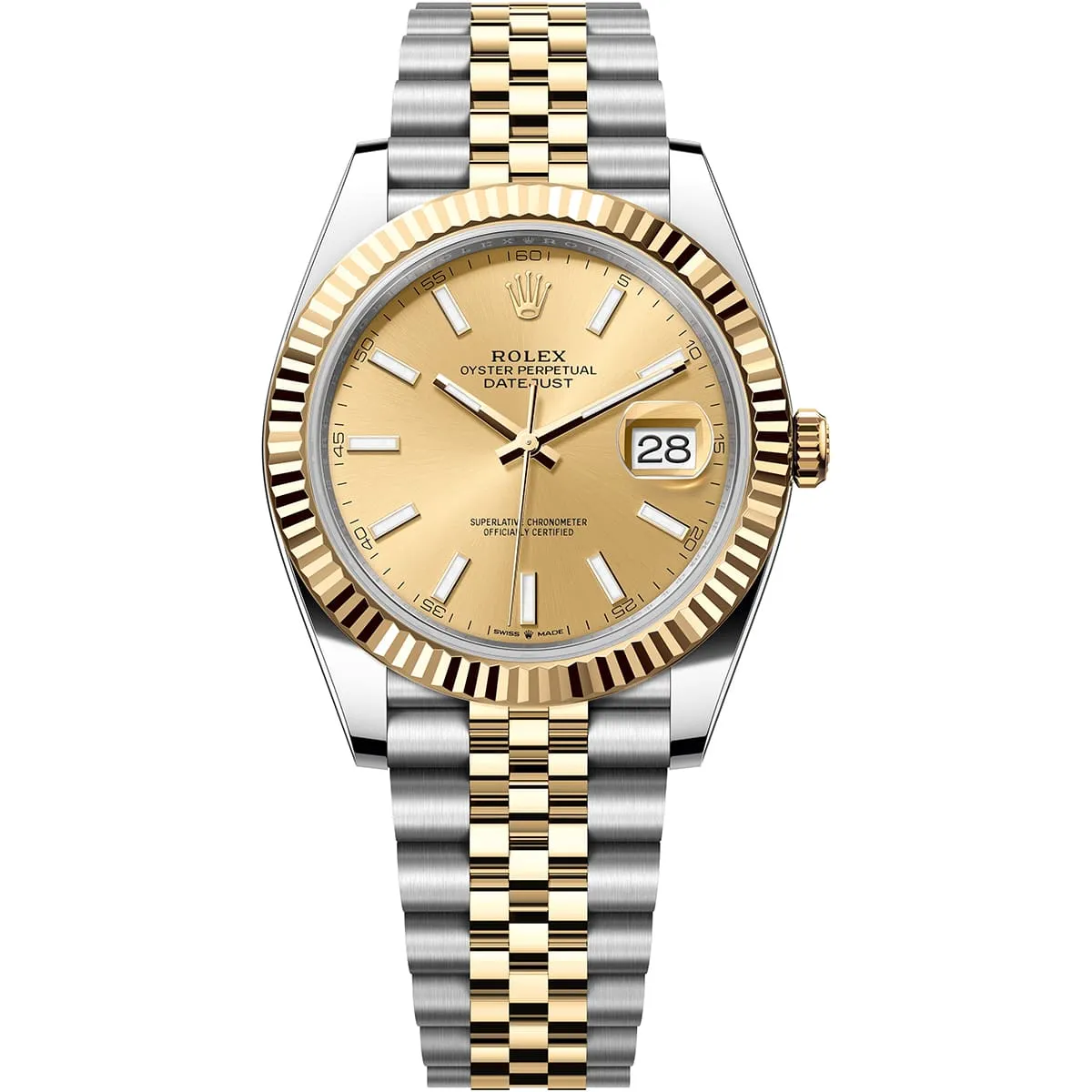 126333-0010-rolex-watch-oyster-perpetual-superlative-chronometer-officially-certified-men-gold-dial-metal-silver-golden-strap-automatic-analog-sweeping-hands-date-just