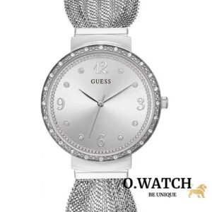 Guess Montre Femme Chiffon Argent W1083L1