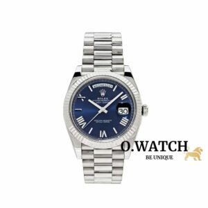 Rolex Day-Date Bleu Chiffres Romains Montre