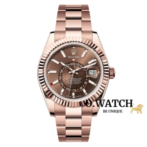Rolex Sky-Dweller , 18K Rose Gold, Chocolate Index Dial, 42 mm