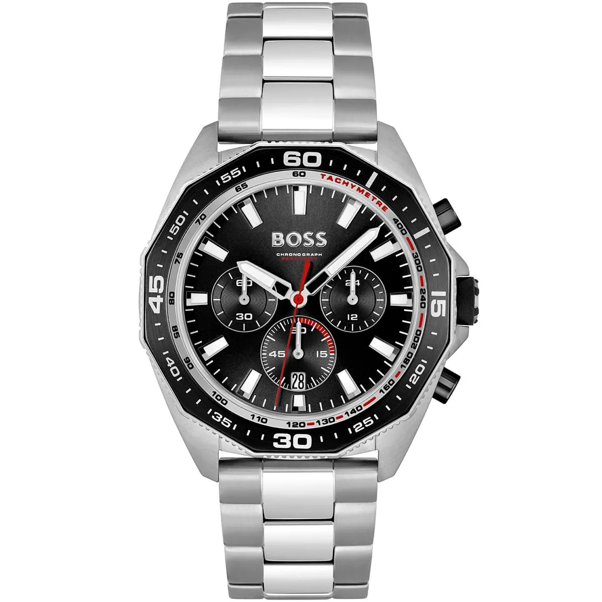 1513971-hugo-boss-watch-chronograph-5bar-165ft-men-black-dial-metal-stainless-silver-strap-quartz-battery-analog-energy
