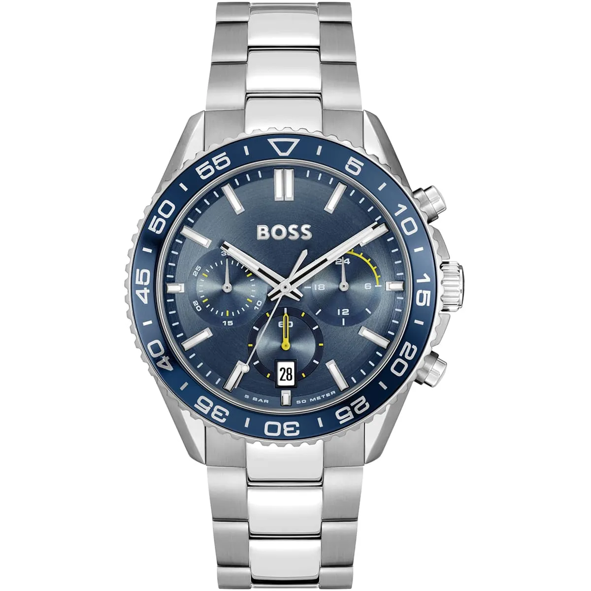 1514143-hugo-boss-watch-5bar-50-meters-men-blue-dial-stainless-steel-metal-silver-strap-quartz-battery-analog-chronograph-runner